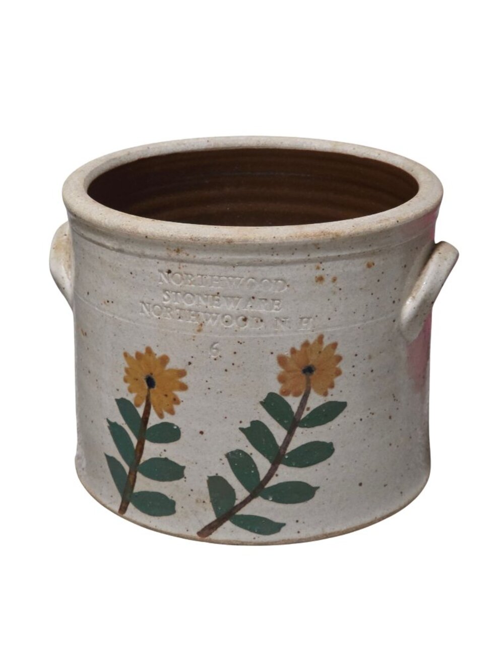 Rare 1981 J. Lalish Northwood Pottery, N.H. Salt Glazed Stoneware Pottery crock
